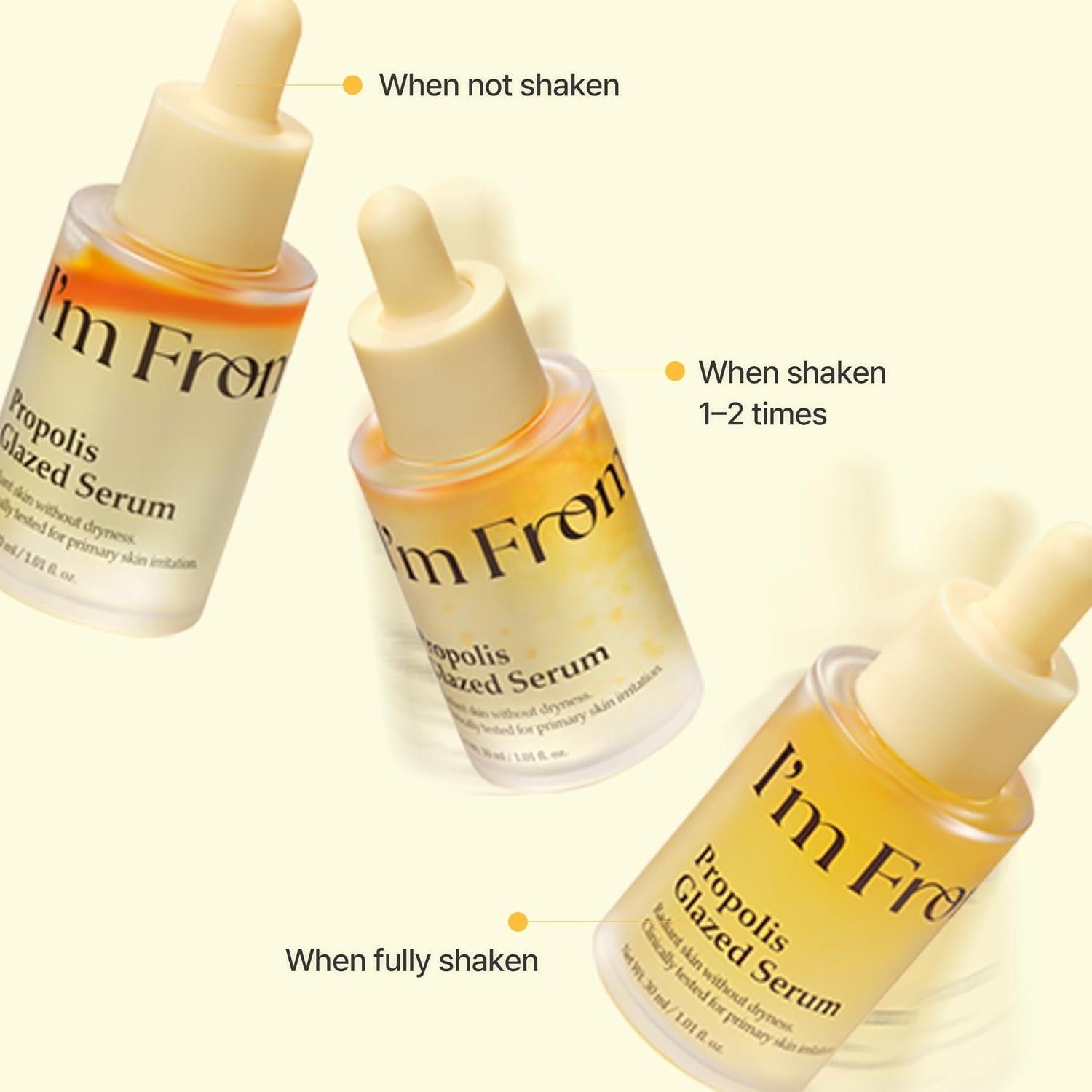 Propolis Glazed Serum, Honey-Based Glow Serum for Glass Skin, Hydration & Skin Barrier Care, Lightweight Dual-Layer Formula, Niacinamide, Korean Skin Care 1.01Fl.Oz