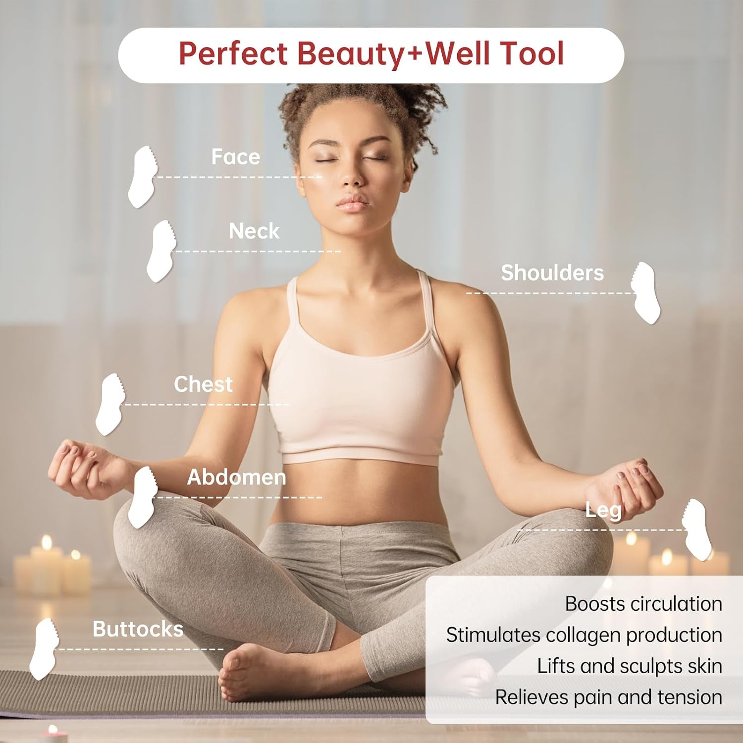 Stainless Steel Gua Sha Set Face Massager Metal Gua Sha Facial Tools Body Lymphatic Drainage Massager Guasha Sculpting Tool Skin Care Gifts for Women