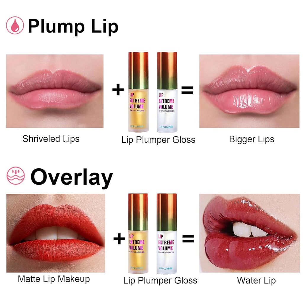 Lip Plumper Set - Lip Plumper Extreme - Plumping Lip Gloss - Lip Enhancer Plumper - Lip Moisturizer for Dry Lips - Lip Filler Plumper - Volumize Lips Instantly for Thicker & Fuller Lips1