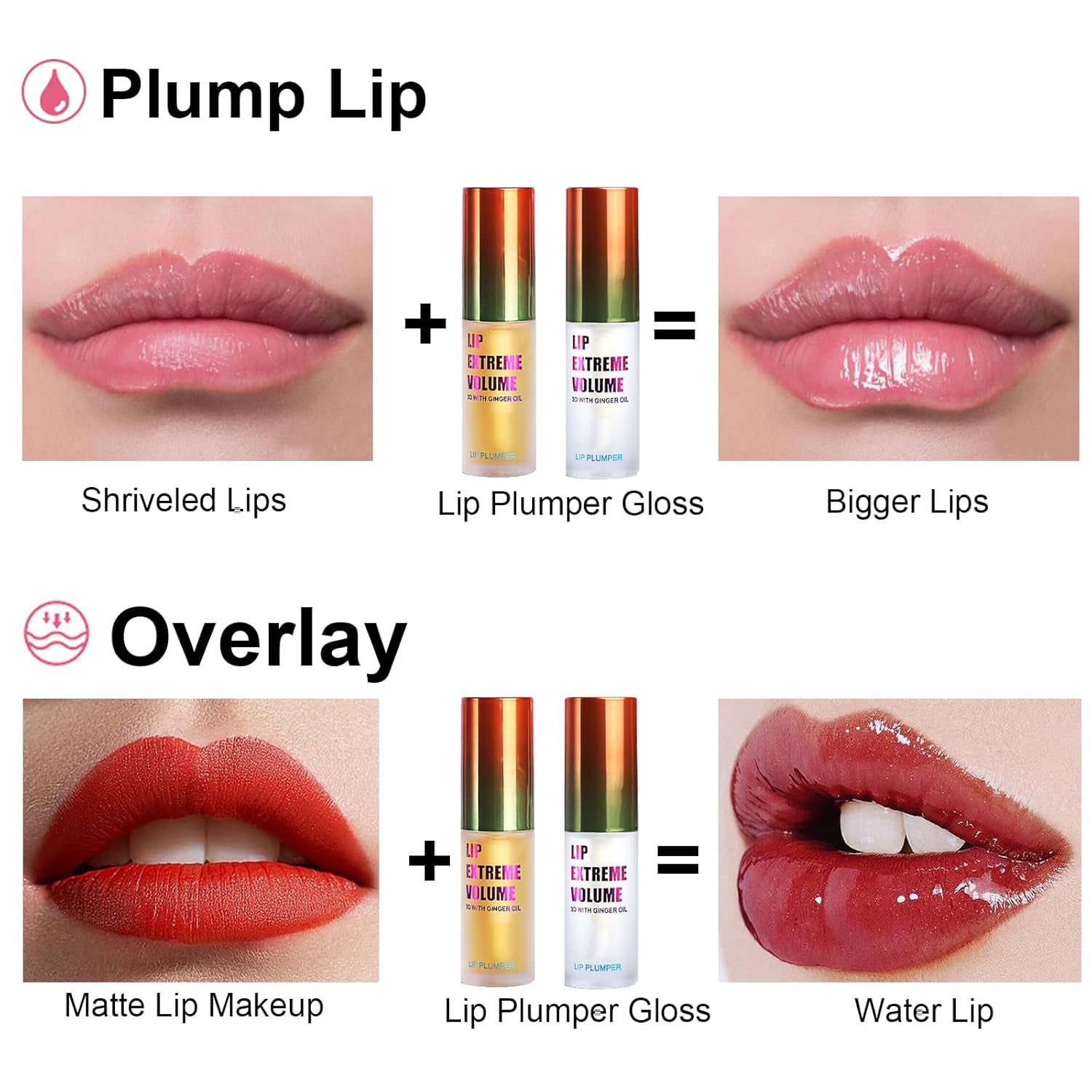 Lip Plumper Set - Lip Plumper Extreme - Plumping Lip Gloss - Lip Enhancer Plumper - Lip Moisturizer for Dry Lips - Lip Filler Plumper - Volumize Lips Instantly for Thicker & Fuller Lips1