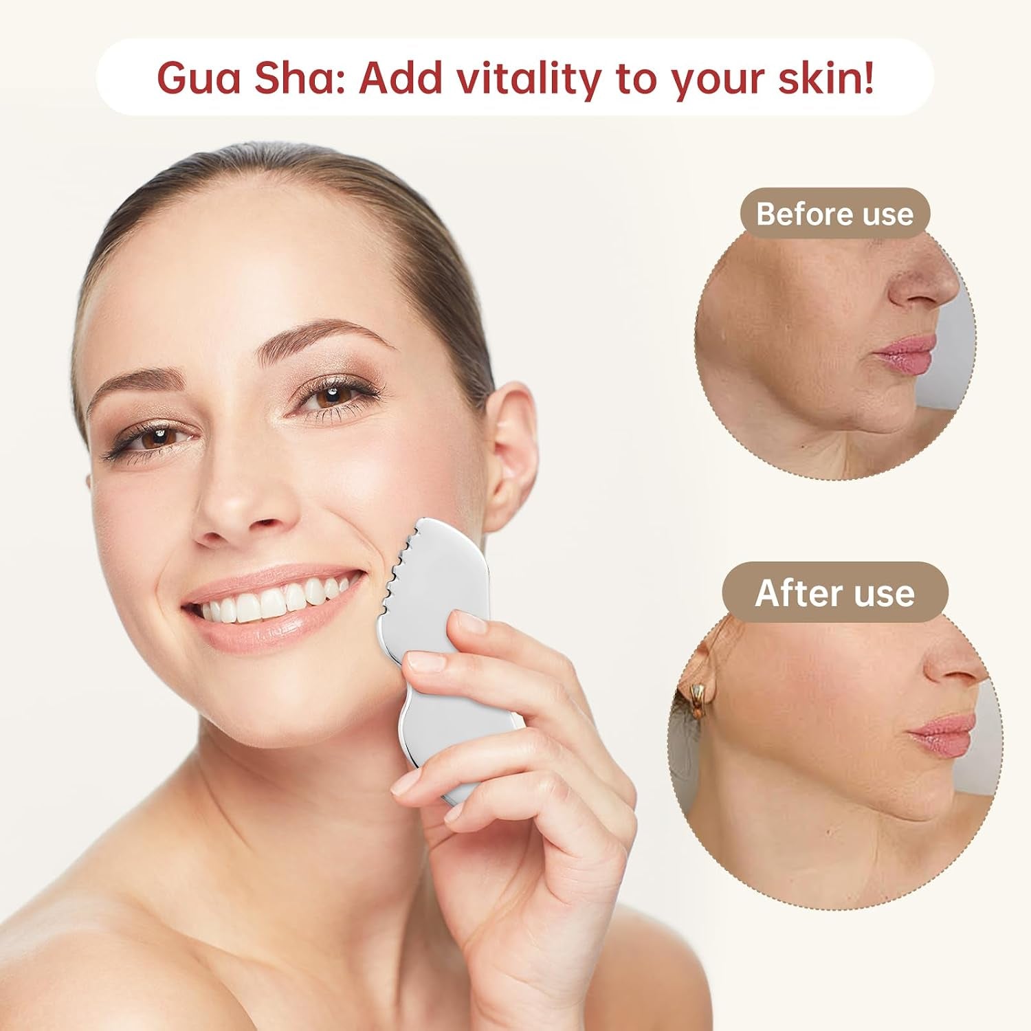 Stainless Steel Gua Sha Set Face Massager Metal Gua Sha Facial Tools Body Lymphatic Drainage Massager Guasha Sculpting Tool Skin Care Gifts for Women
