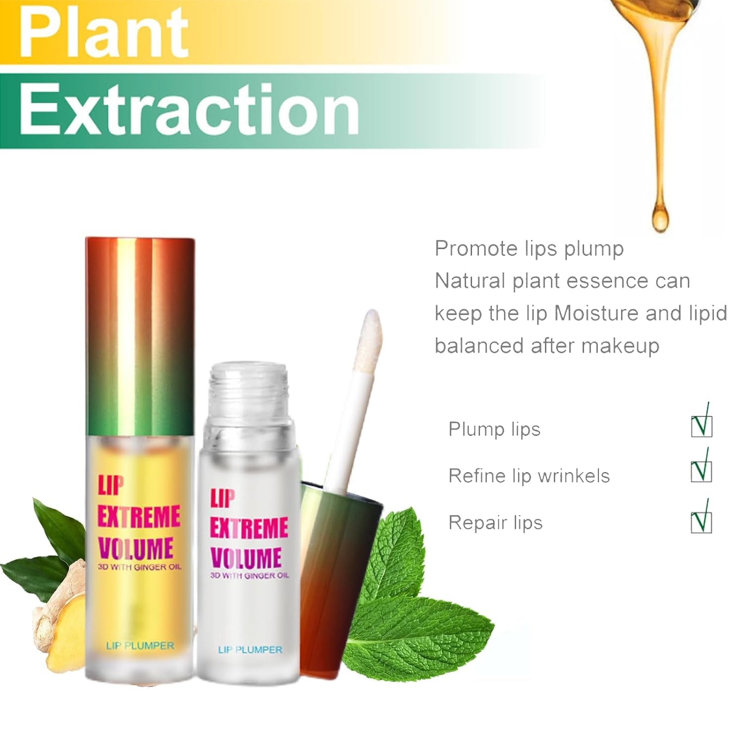 Lip Plumper Set - Lip Plumper Extreme - Plumping Lip Gloss - Lip Enhancer Plumper - Lip Moisturizer for Dry Lips - Lip Filler Plumper - Volumize Lips Instantly for Thicker & Fuller Lips1