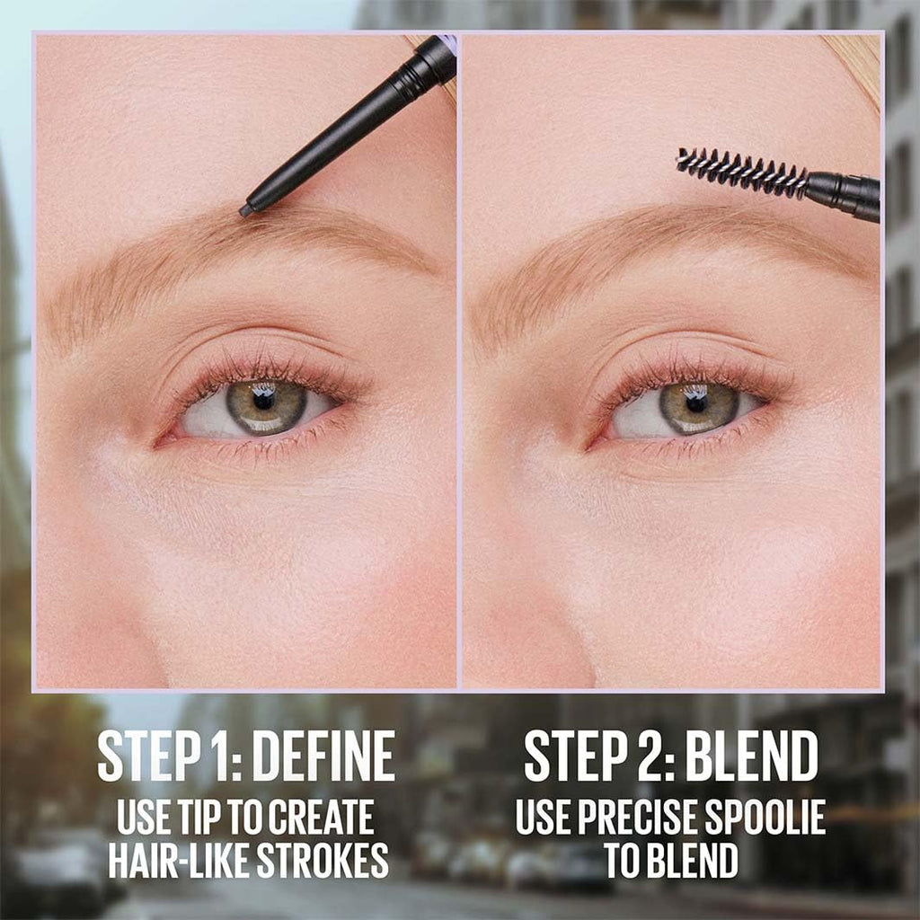 Maybelline Express Brow Ultra Slim Eyebrow Makeup, Brow Pencil with Precision Tip and Spoolie for Defined Eyebrows, Soft Brown 255, 1 Count