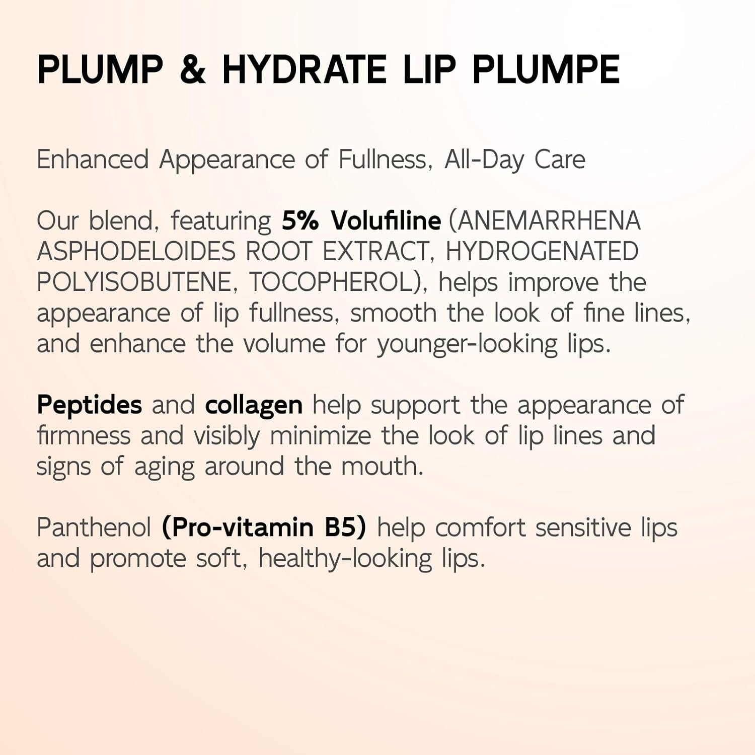 5% Volufiline Lip Serum & Gloss Hydrating Lip Care | Hydrating Lip Care with Shea Butter, Collagen, Peptide & PDRN, No Burning or Tingling, 0.35 Ounce, Clear