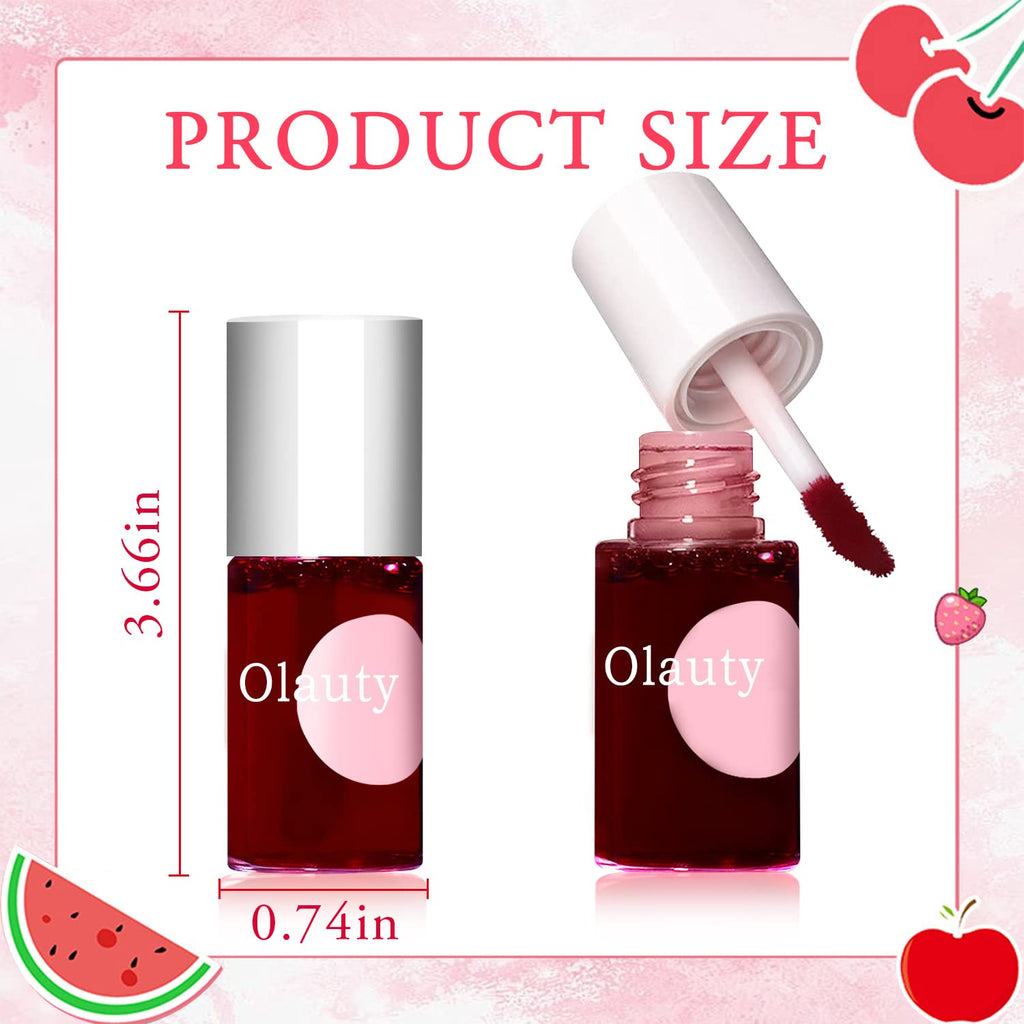 4 Colors Lip Tint Stain Set, Watery Lip Tint Mini Liquid Matte Lipstick | Lip Stain Long Lasting Waterproof, Korean Lip Gloss Moisturizing Natural, Multi-Use Lip and Cheek Tint,Lightweight Non-Sticky