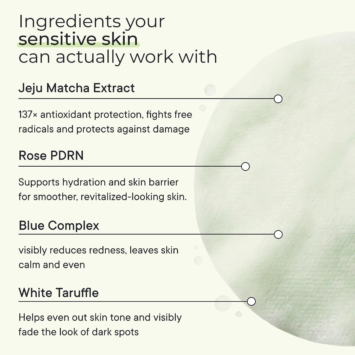 Matcha PDRN Korean Toner Pads, Dark Spots, Pores & Redness, Vegan | Gentle Exfoliation, Smoothing, Hydrating & Even Tone. AM&PM Acne-Prone Sensitive Skin 100Ct