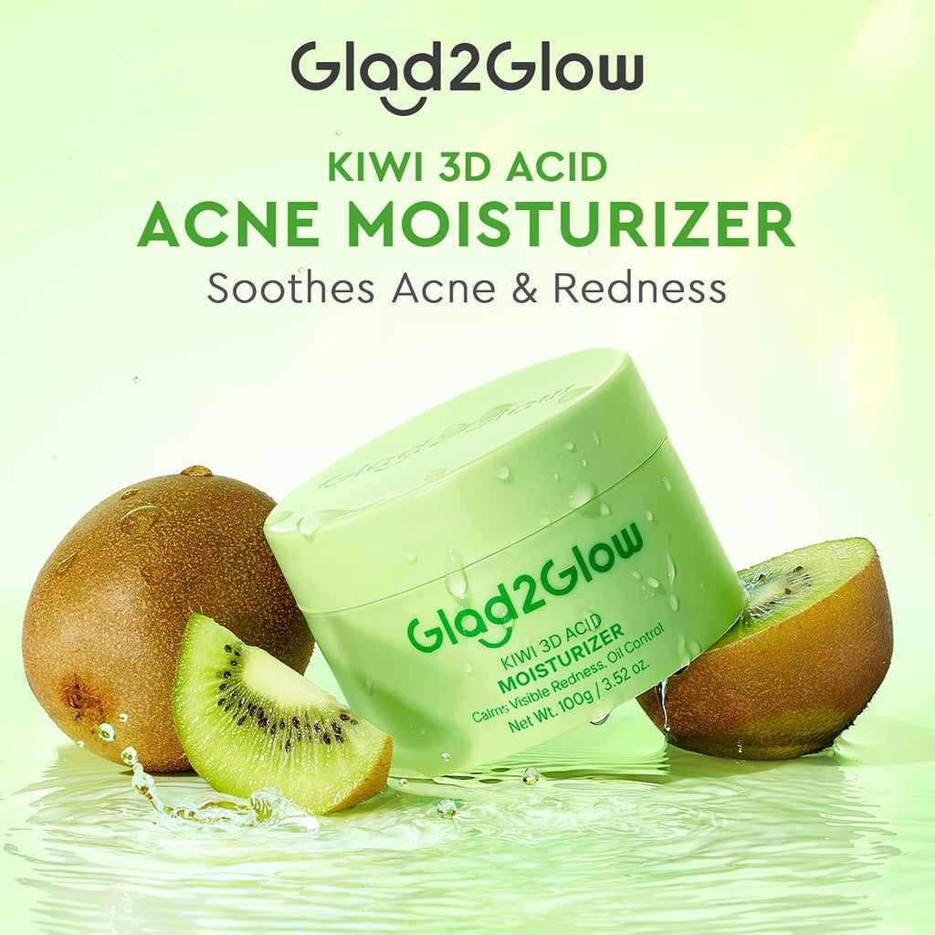 Oil Free Face Moisturizer for Oily Skin, for Blemish-Prone Skin with 3D Complex & Kiwi Extract, Lightweight Hydrating & Redness Calming, 100G