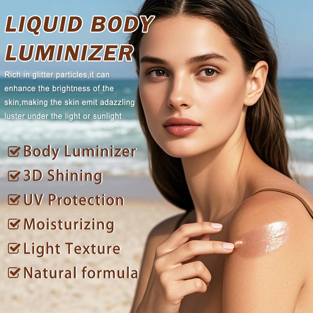 Body Glow Oil,Glow Shimmer Sunscreen,01 Rose Gold | SPF 45 Broad Spectrum,Moisturizing Shimmer Sunscreen for Women and Men,Lightweight Non-Sticky,Absorbs Quickly,Glowing Results