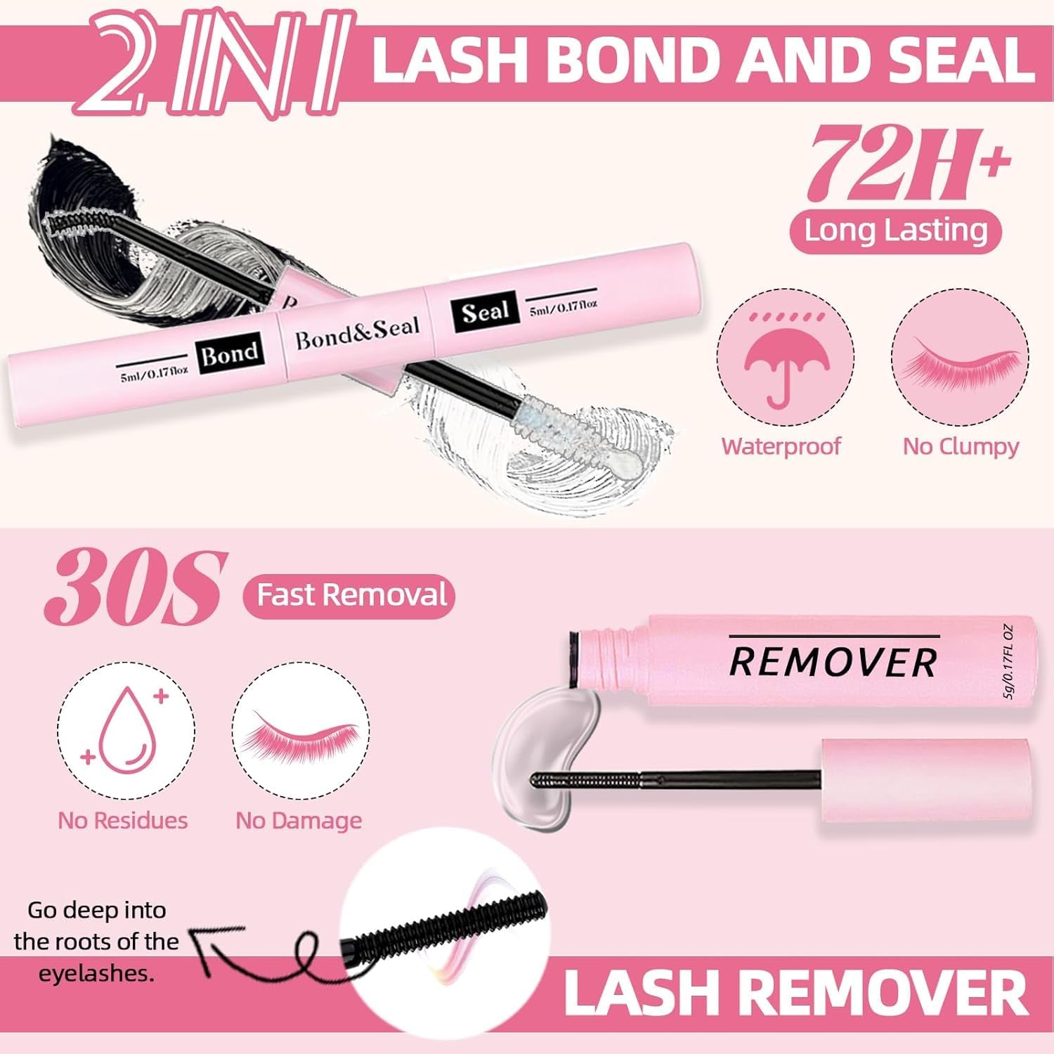 DIY Wispy Lash Extension Kit 620Pcs D Curl 6 Styles Individual Lash Clusters Eyelash Extension with Lash Bond and Seal,Quick Glue Remover Tweezers Eyelash Brush Mini Applicator