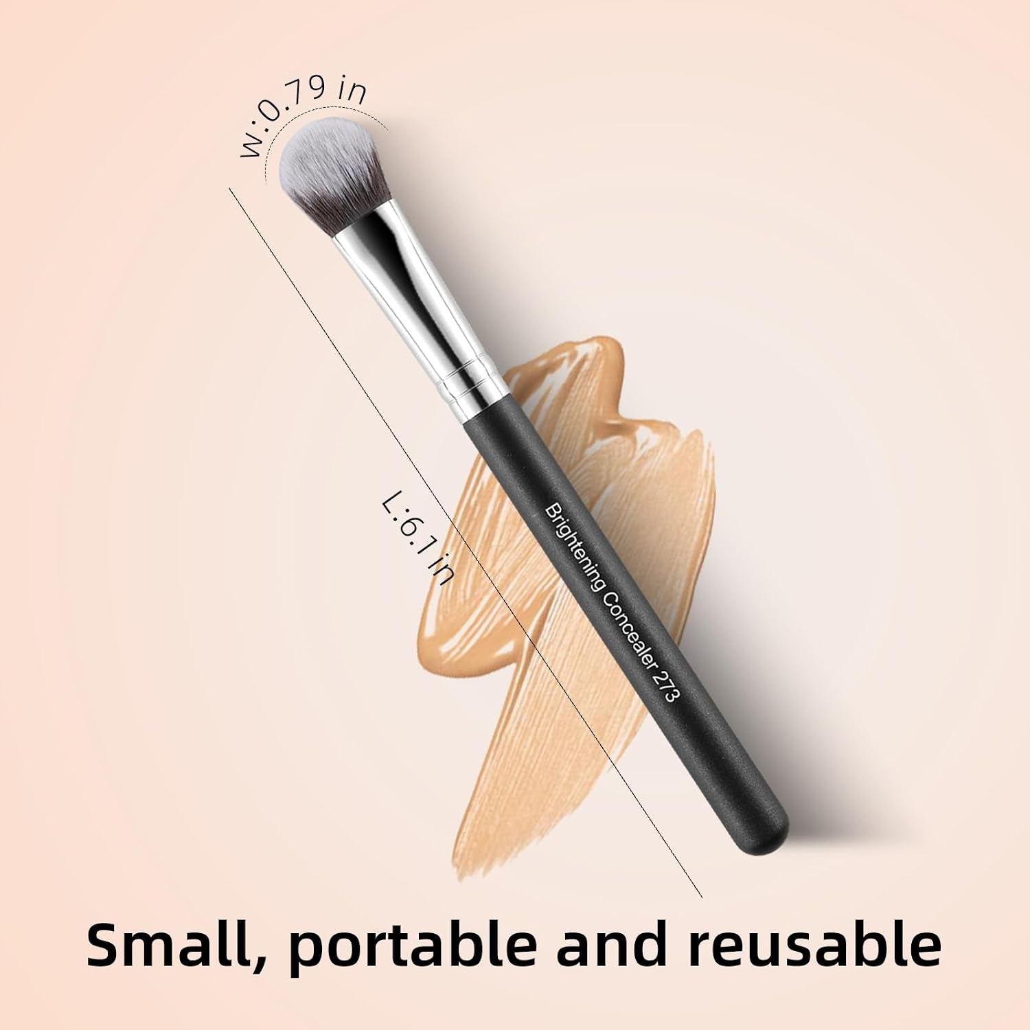 Concealer Brush under Eye Kitten Paw Makeup Brush Soft Synthetic Bristles for Liquid Cream Powder Eye Concealer Eyeshadow Blending Covers Blemishes Imperfections & Dark Circles Face Brush 273