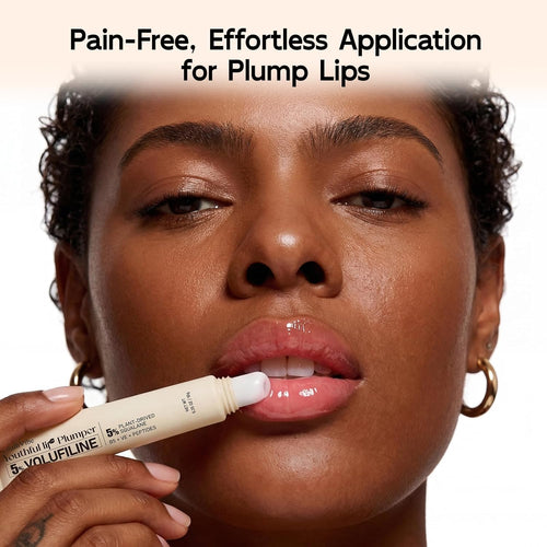 5% Volufiline Lip Serum & Gloss Hydrating Lip Care | Hydrating Lip Care with Shea Butter, Collagen, Peptide & PDRN, No Burning or Tingling, 0.35 Ounce, Clear