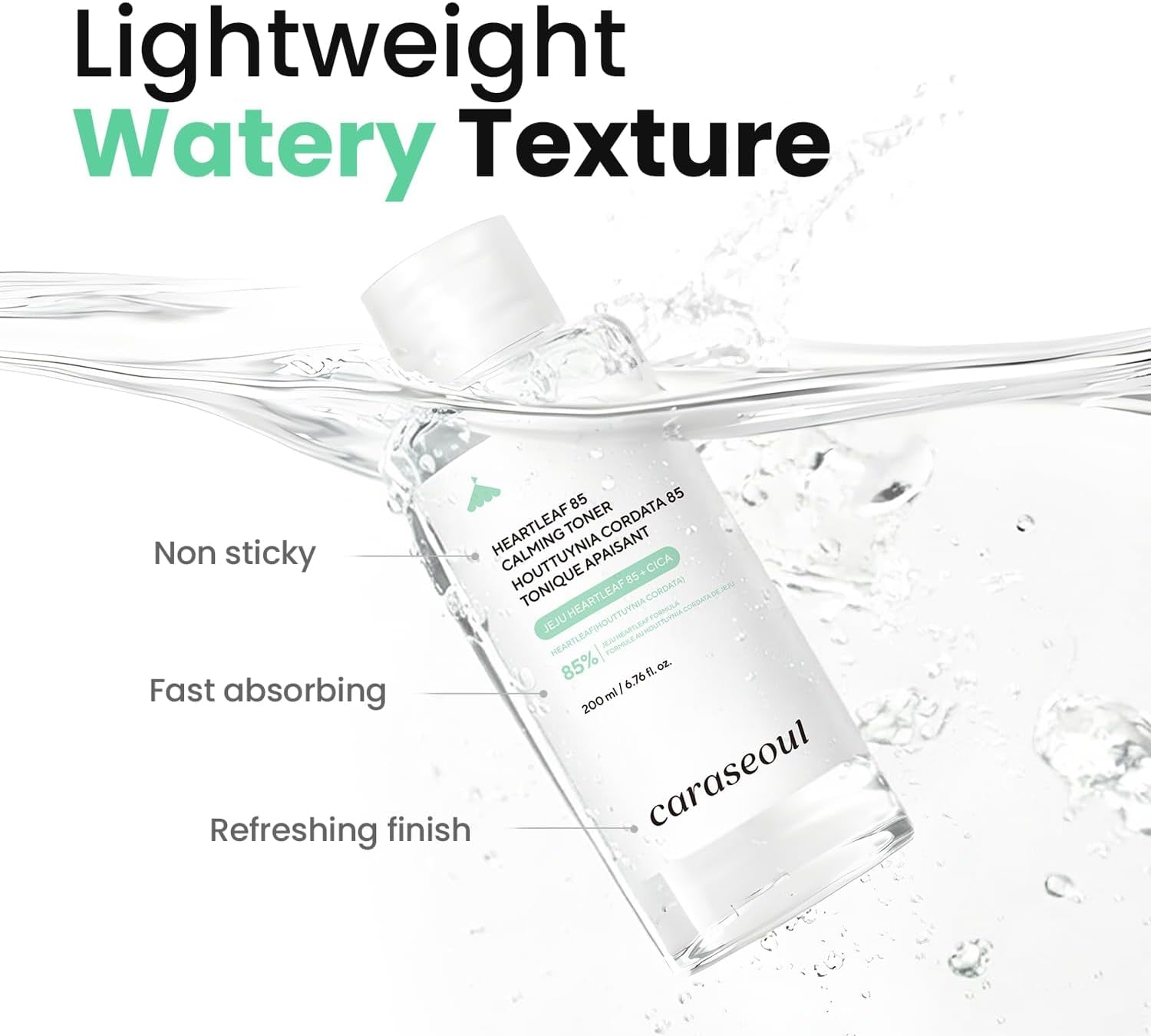 Heartleaf 85 Calming Toner for Face | 85% Heartleaf Extract, Hydrating Korean Toner, Jeju Houttuynia Cordata Extract, for Sensitive Skin, PH Balanced, Korean