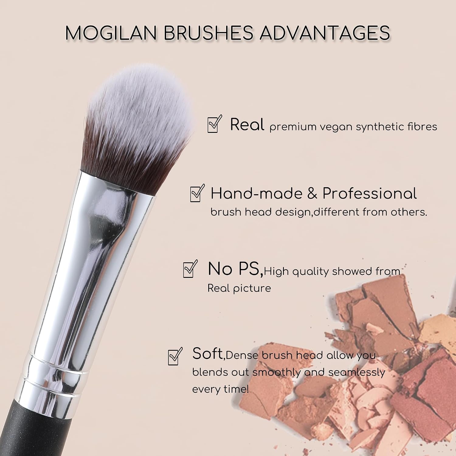 Concealer Brush under Eye Kitten Paw Makeup Brush Soft Synthetic Bristles for Liquid Cream Powder Eye Concealer Eyeshadow Blending Covers Blemishes Imperfections & Dark Circles Face Brush 273