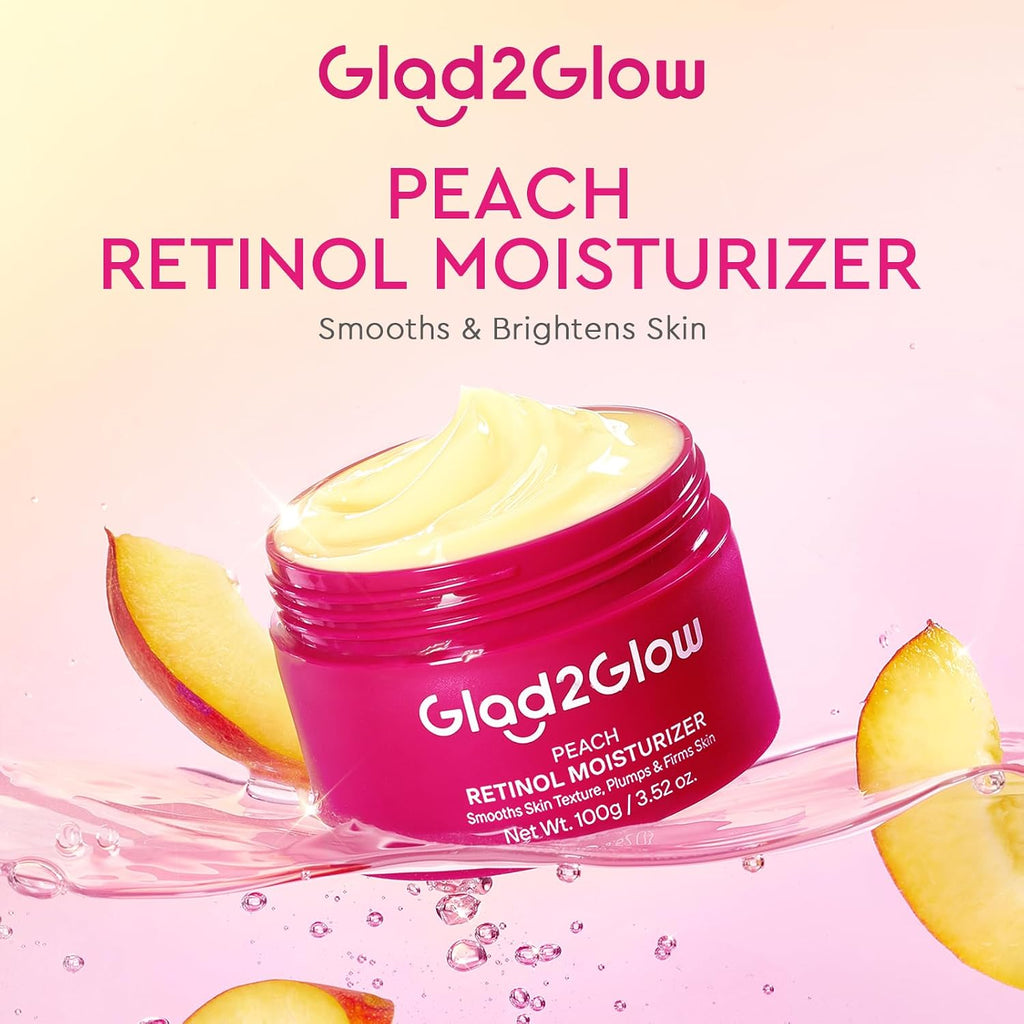 Peach Retinol Face Moisturizer, Retinol Night Cream for Normal, Combination & Uneven Skin, Smooth Fine Lines, Refine Texture, Brighten Dull Skin - Retinol, HPR, Niacinamide, 100G