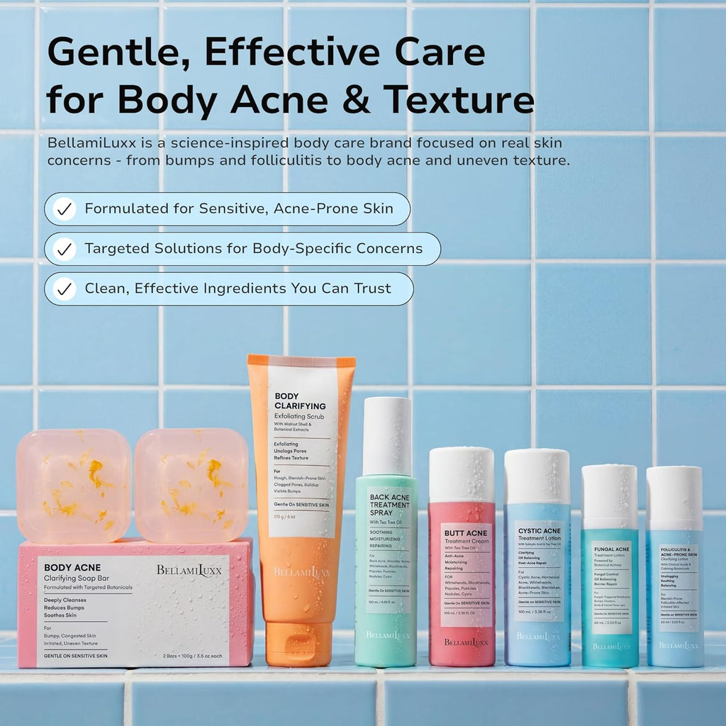 Back & Body Acne Treatment: 2% Salicylic Acid Back Acne Spray for Clear, Soothe & Moisturize - Effective Bacne Treatment with Tea Tree Oil, Body Acne Spray for Men, Women & Teens
