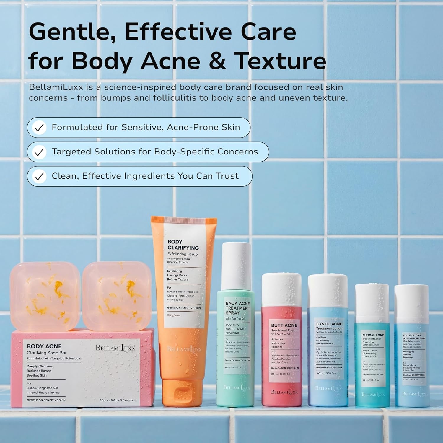 Back & Body Acne Treatment: 2% Salicylic Acid Back Acne Spray for Clear, Soothe & Moisturize - Effective Bacne Treatment with Tea Tree Oil, Body Acne Spray for Men, Women & Teens