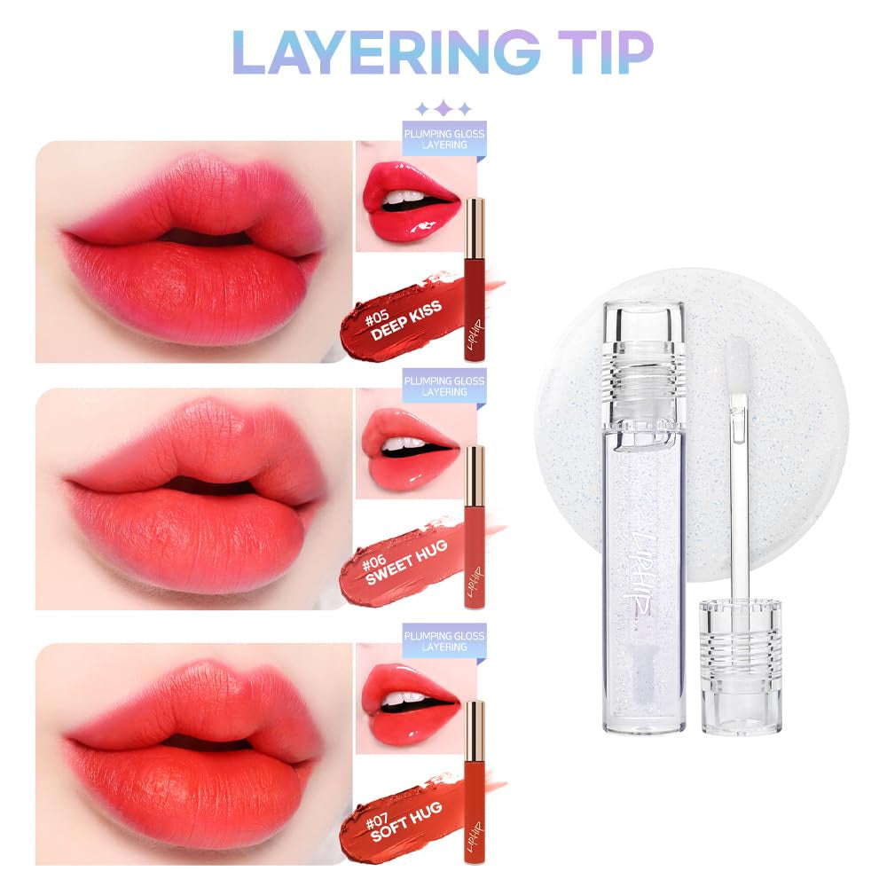 Lip Plumping Gloss,Spicy Lip Lip Gloss, Moisturizing & Glimmer Glow Lip Gloss