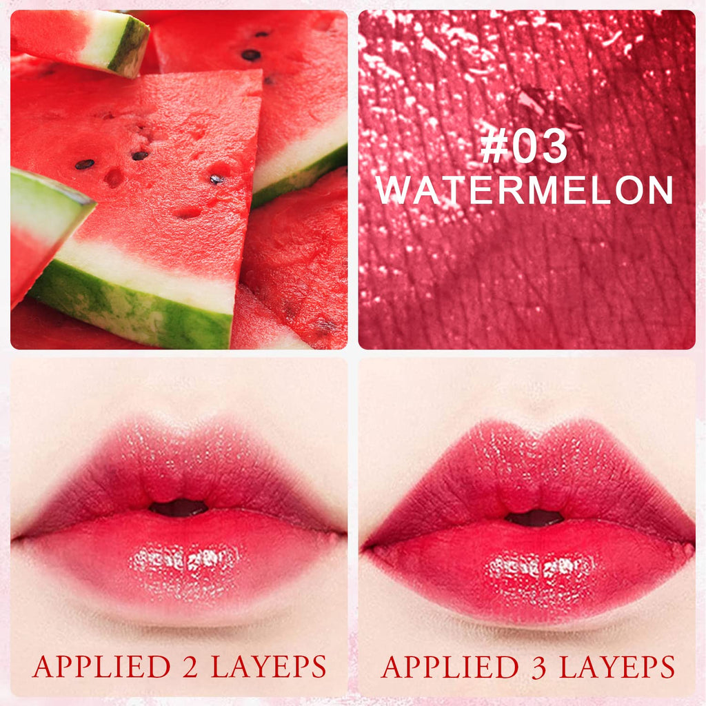 4 Colors Lip Tint Stain Set, Watery Lip Tint Mini Liquid Matte Lipstick | Lip Stain Long Lasting Waterproof, Korean Lip Gloss Moisturizing Natural, Multi-Use Lip and Cheek Tint,Lightweight Non-Sticky