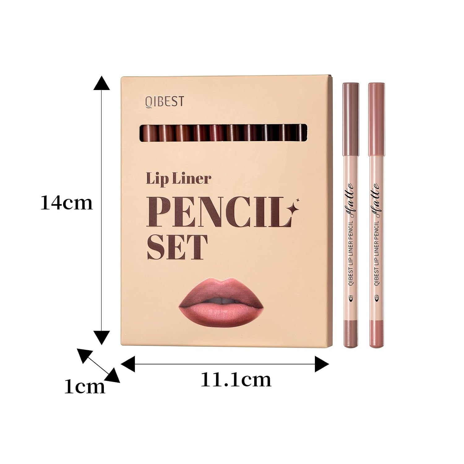 Matte Lip Liner Set,12 Colors Long Lasting Waterproof Nude Lip Liner Pencil Set,Smooth and High Pigmented Natural Lip Makeup Pencil,Matte Makeup Lipliners