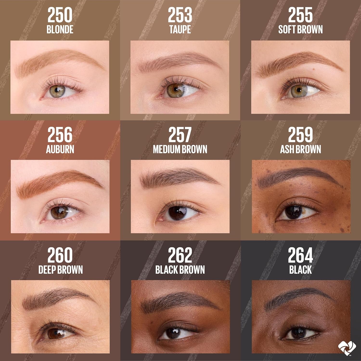 Maybelline Express Brow Ultra Slim Eyebrow Makeup, Brow Pencil with Precision Tip and Spoolie for Defined Eyebrows, Soft Brown 255, 1 Count