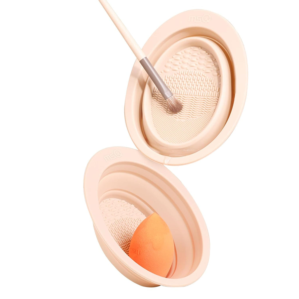 Foldable Silicone Makeup Brush Cleaner Bowl  Makeup Brush Cleaning Mat Portable Cleaning Tool for Brushes, Powder Puffs and Sponges