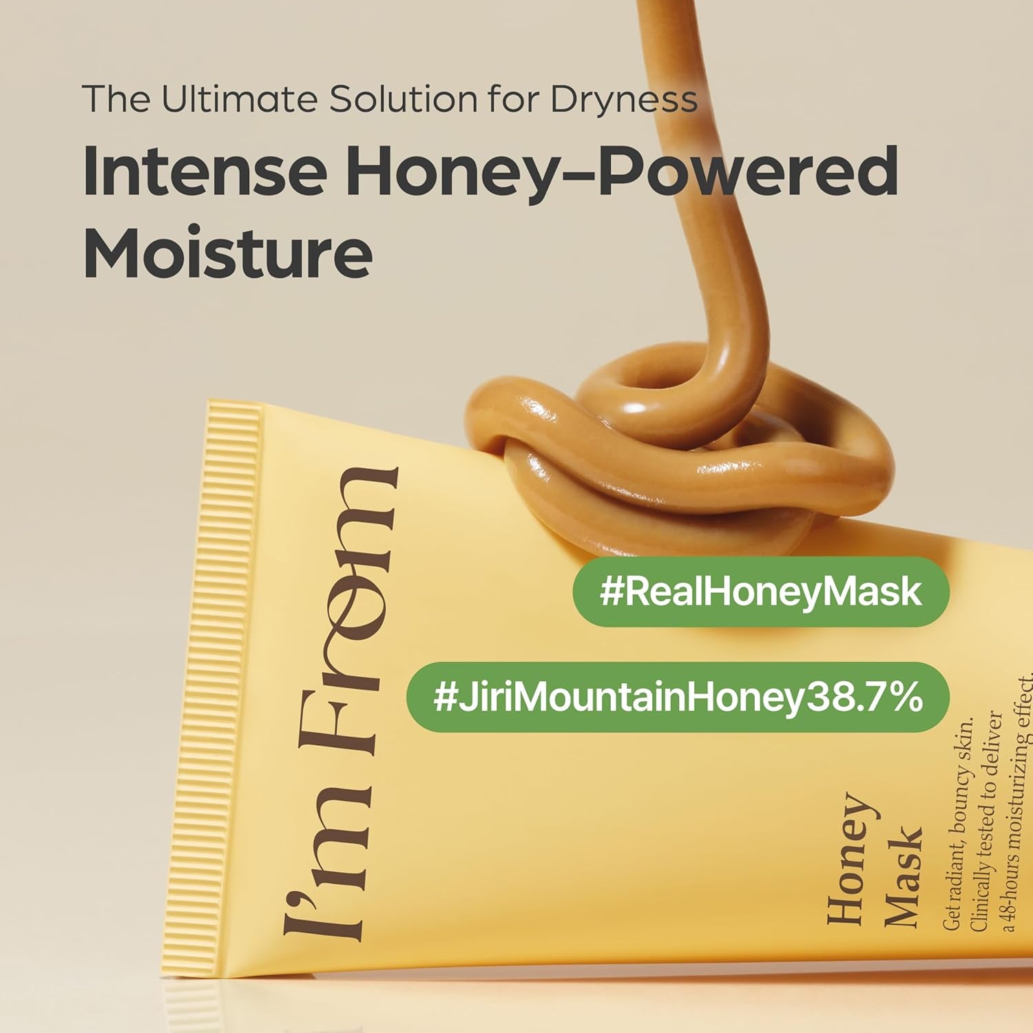 Honey Mask, Deep Nourishing Wash-Off Mask with Natural Honey, Glass & Dewy Glow, Long-Lasting Hydration, Korean Skin Care 2.37Fl.Oz