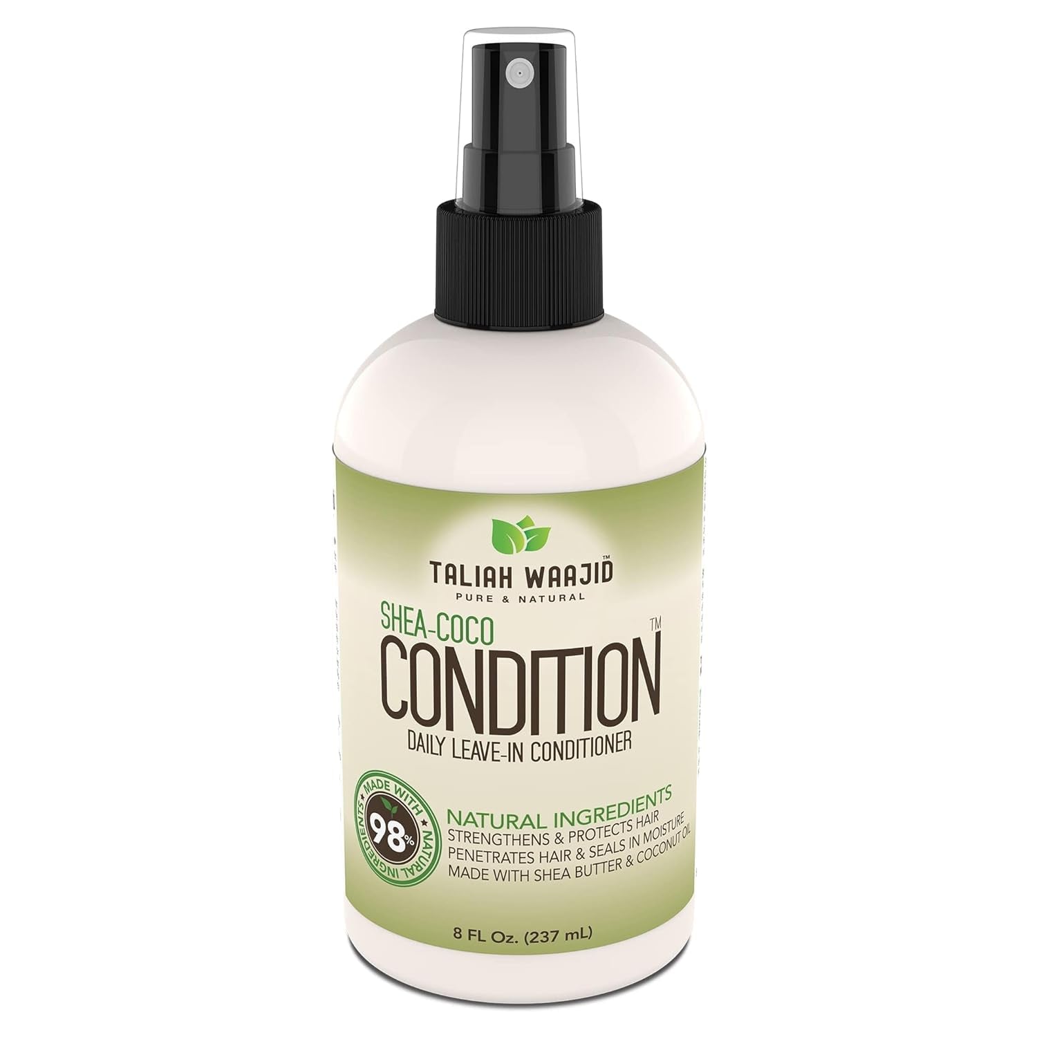 Taliah Waajid Shea-Coco Daily Leave-In Conditioner – 8Oz – Moisturizing Detangler for Natural Curly, Kinky & Wavy Hair – Lightweight Hydration with Shea Butter & Coconut.