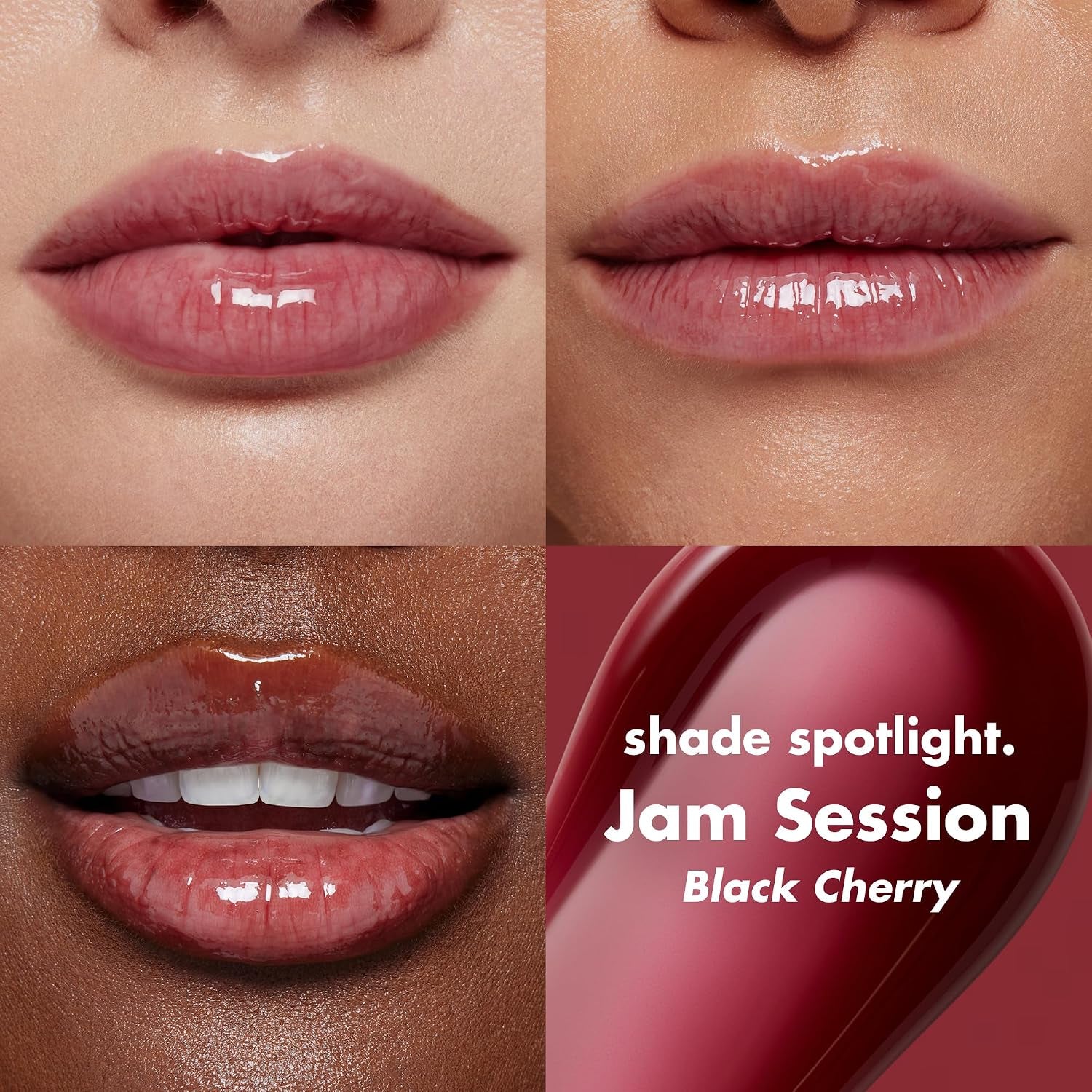 Glow Reviver Lip Oil, Jam Session | Nourishing Tinted Lip Oil for a High-Shine Finish, Infused with Jojoba Oil, Vegan & Cruelty-Free