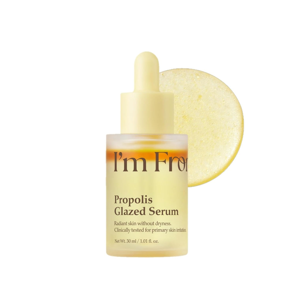 Propolis Glazed Serum, Honey-Based Glow Serum for Glass Skin, Hydration & Skin Barrier Care, Lightweight Dual-Layer Formula, Niacinamide, Korean Skin Care 1.01Fl.Oz