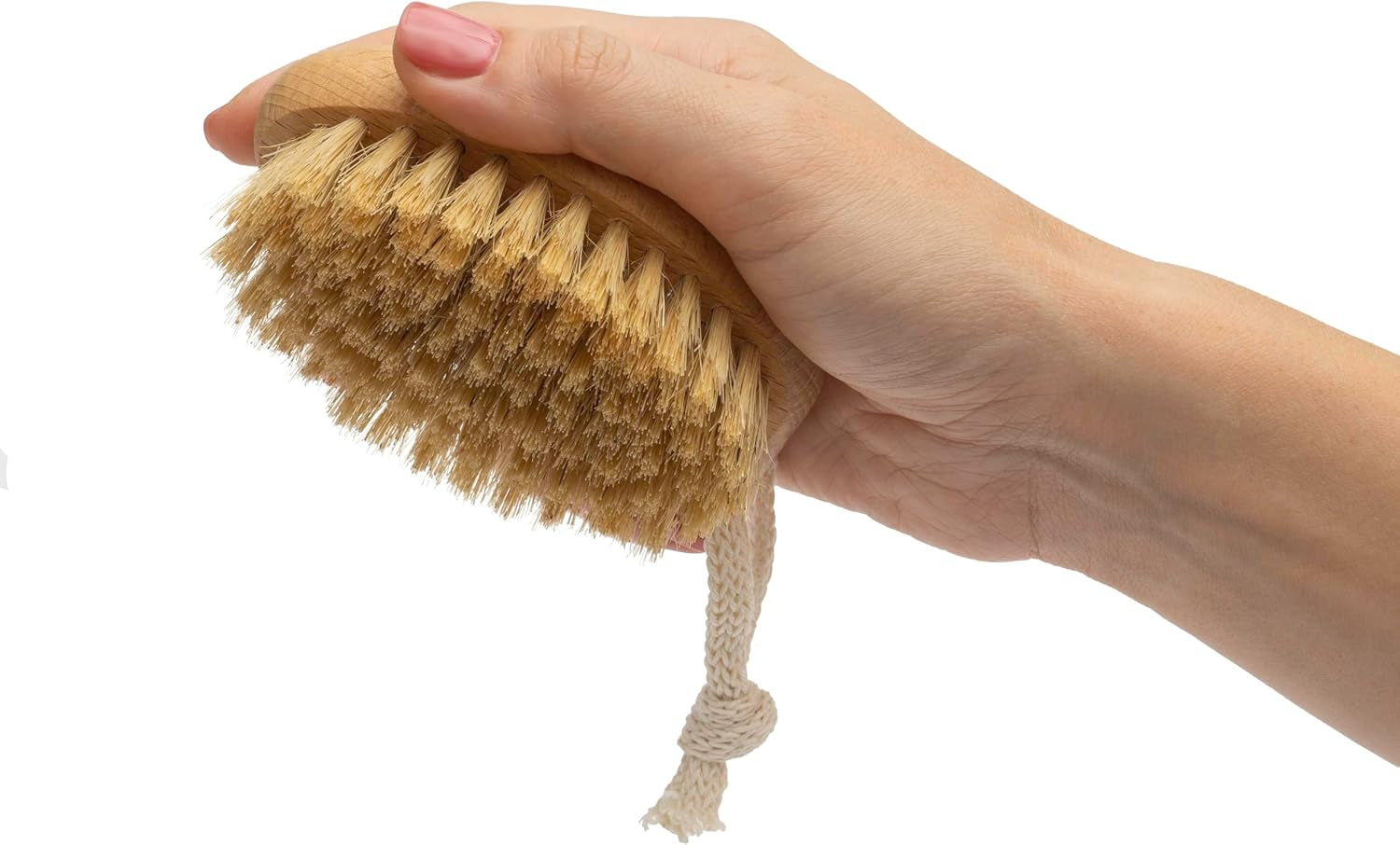 Bath Brush Set, Exfoliating Shower Scrubber, Dry Brushing Body Brush Set, Pore Opening, Beechwood Handle with Natural Bristle Large 15" plus Small Face Brush