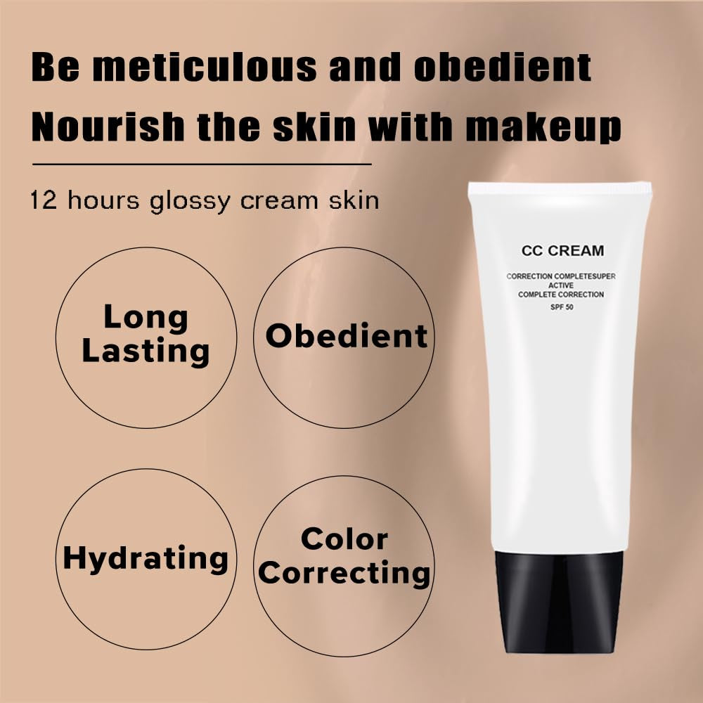 CC Cream Skin Tone Adjusting for Mature Skin, Complete Correction Super Active, Light, Moisturizer, SPF 50, 1.0 Fl Oz (Natural, 30Ml)