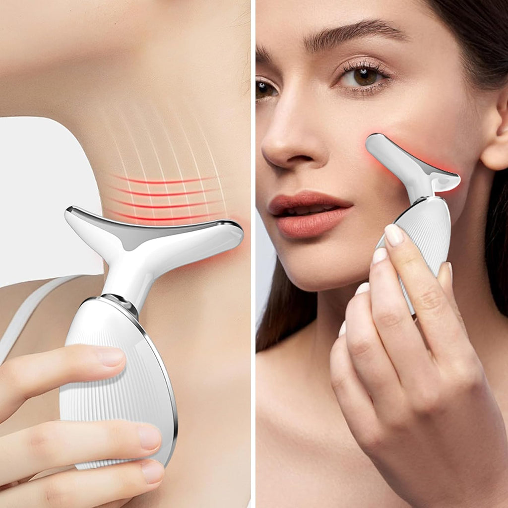 7 in 1 Face Massager Tool, Red Light Therapy for Face and Neck, Red Light Therapy Wand, Face Neck Lift Sculpting Tool for Skin Care, Gifts for Women & Men