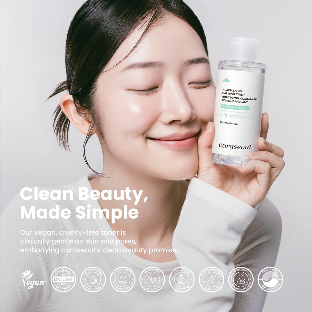 Heartleaf 85 Calming Toner for Face | 85% Heartleaf Extract, Hydrating Korean Toner, Jeju Houttuynia Cordata Extract, for Sensitive Skin, PH Balanced, Korean