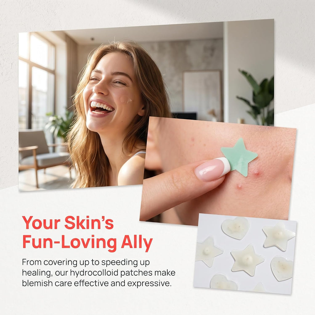 Hydrocolloid Pimple Patches for Face, Invisible Acne Patches, 200 Count | 3 Sizes 10/12/14Mm with Tea Tree Oil and Salicylic Acid for Overnight & Teenager, , Invisible on Face & Sensitive Skin