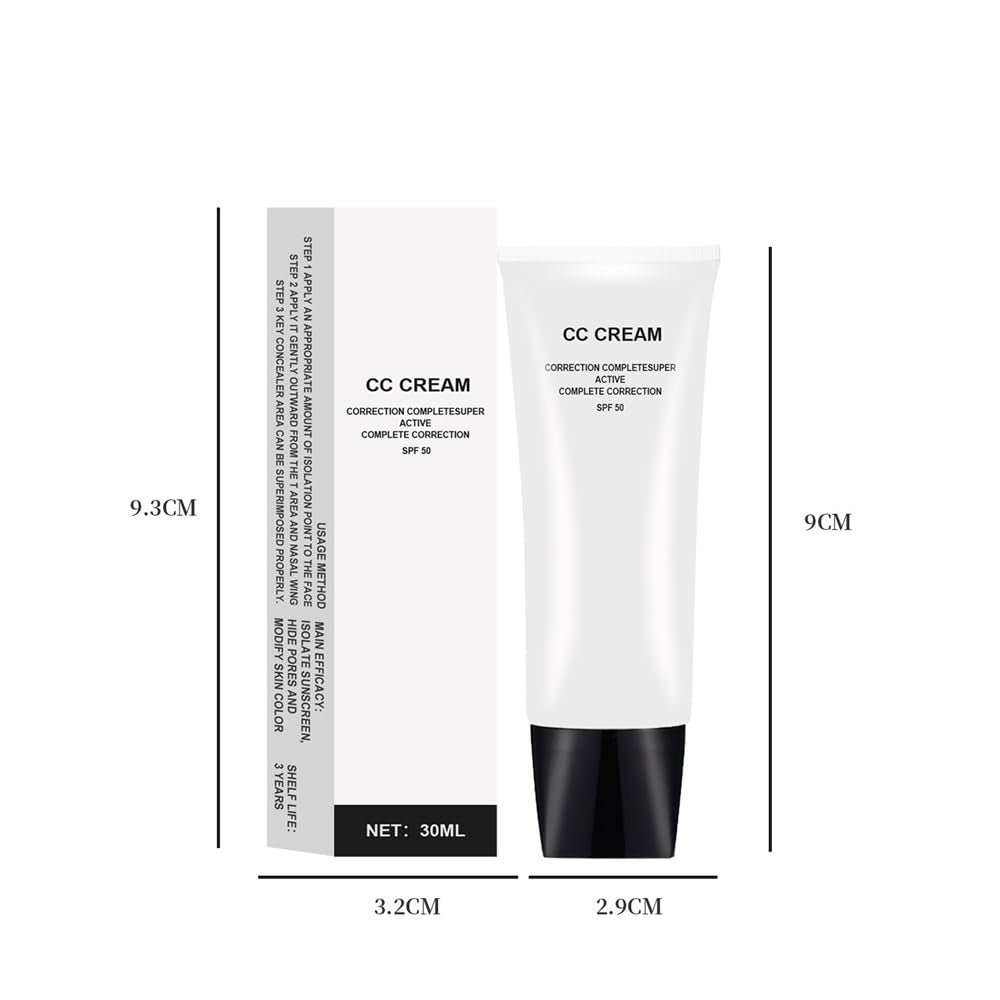 CC Cream Skin Tone Adjusting for Mature Skin, Complete Correction Super Active, Light, Moisturizer, SPF 50, 1.0 Fl Oz (Natural, 30Ml)
