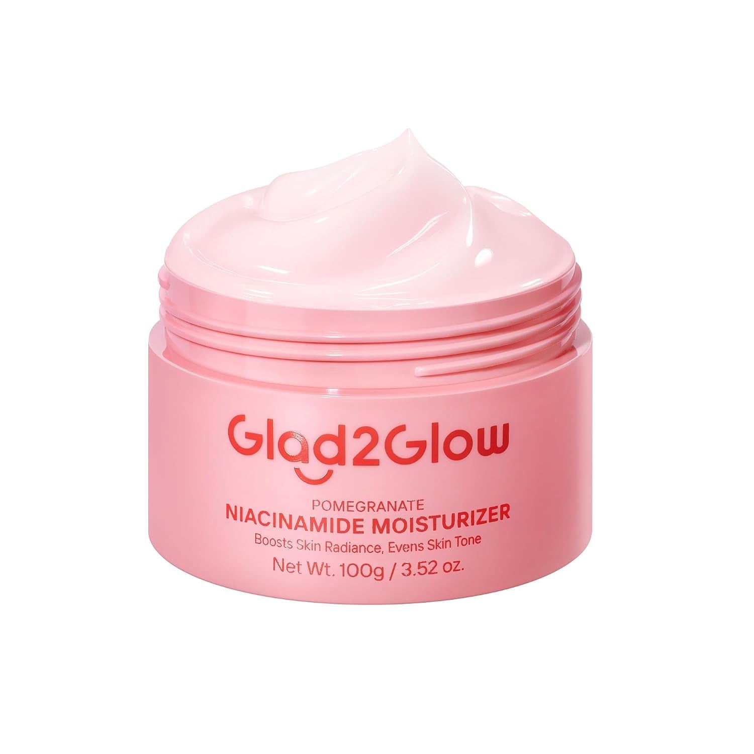 Face Moisturizer, Brightening Facial Moisturizer with 5% Niacinamide, Pomegranate Gel Cream for Uneven Skin Tone, Calming Allantoin for Sensitive Skin, All Skin Types, 100G