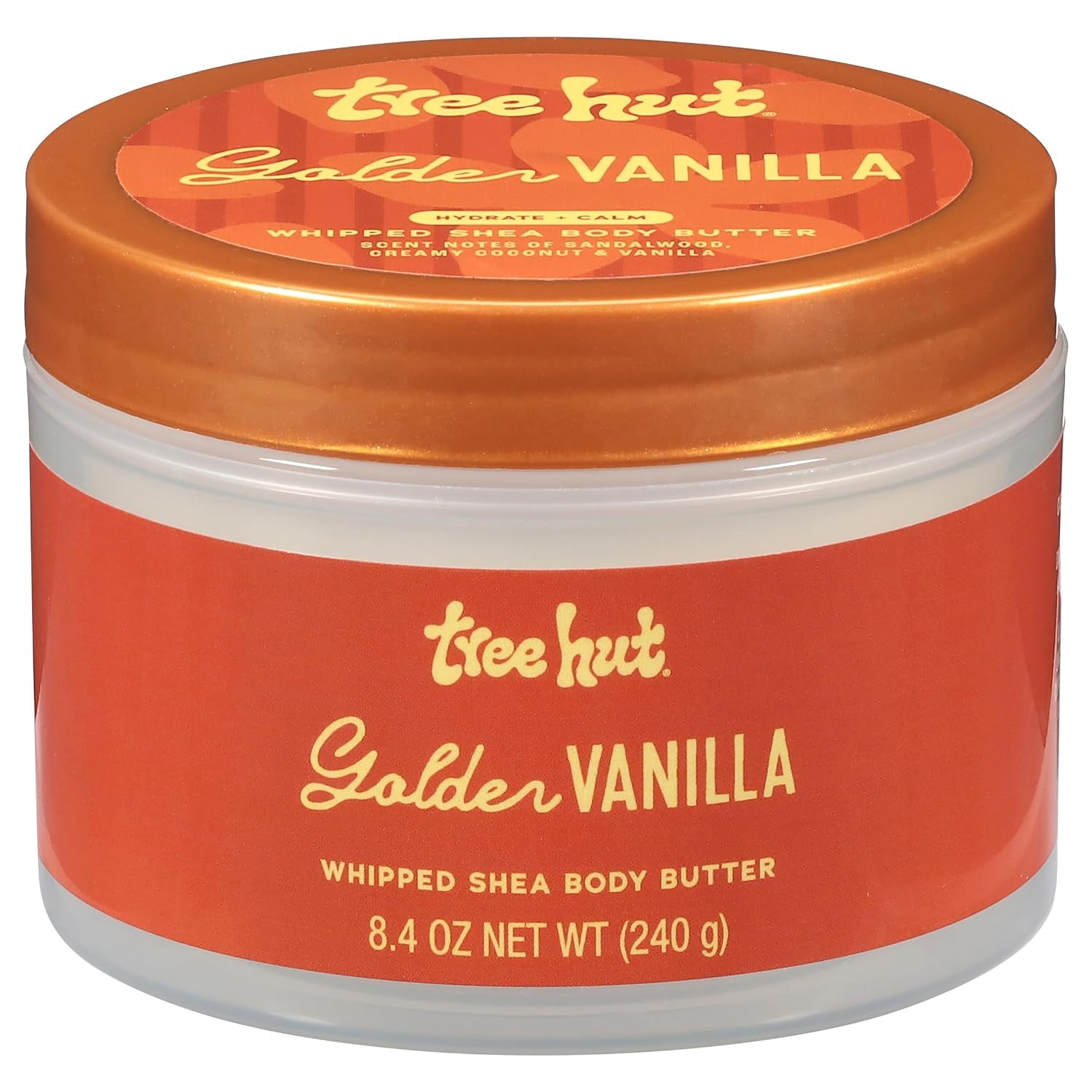 Golden Vanilla Whipped Body Butter with Shea Butter, 8.4 Oz | Whipped Shea Body Butter, Long-Lasting Hydration for Soft, Smooth Skin, Essential Body Care, Lightweight Moisturizer