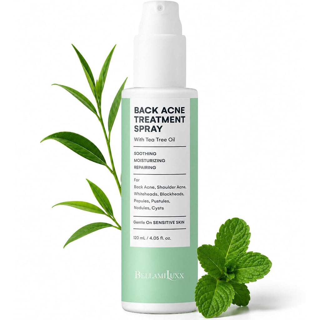 Back & Body Acne Treatment: 2% Salicylic Acid Back Acne Spray for Clear, Soothe & Moisturize - Effective Bacne Treatment with Tea Tree Oil, Body Acne Spray for Men, Women & Teens