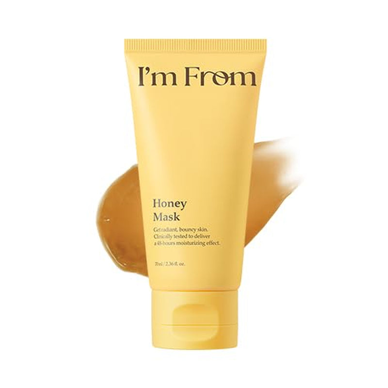 Honey Mask, Deep Nourishing Wash-Off Mask with Natural Honey, Glass & Dewy Glow, Long-Lasting Hydration, Korean Skin Care 2.37Fl.Oz
