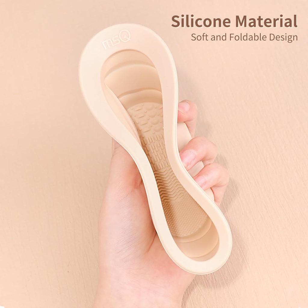 Foldable Silicone Makeup Brush Cleaner Bowl  Makeup Brush Cleaning Mat Portable Cleaning Tool for Brushes, Powder Puffs and Sponges