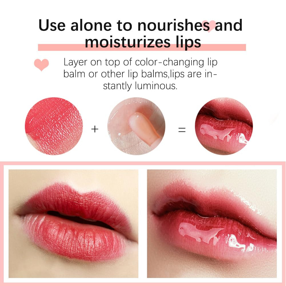 Hydrating Lip Glow Oil, Moisturizing Lip Glow Oil, Lip Plumper Gloss, Transparent Lip Gloss, Lip Oil, Plumping Lip Oil, Lip Balm, Tinted Lip Balm Lip Care (Clear)