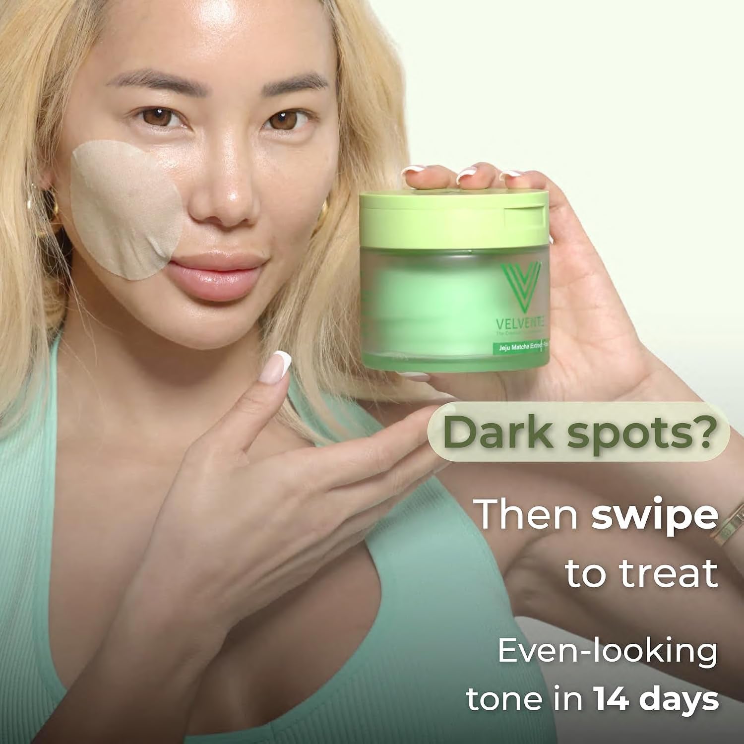 Matcha PDRN Korean Toner Pads, Dark Spots, Pores & Redness, Vegan | Gentle Exfoliation, Smoothing, Hydrating & Even Tone. AM&PM Acne-Prone Sensitive Skin 100Ct