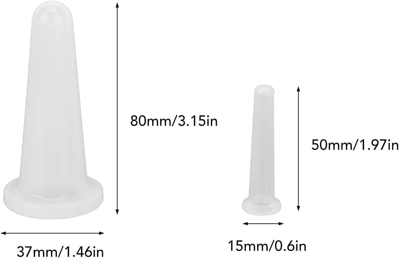 4Pcs Transparent Massage Cupping Set Silicone Mini Facial Cups Face Massager Helper Skin Care Neck Back Eyes Massaging Cup Safe to Use, Don'T Worry about Burns Health Care Products