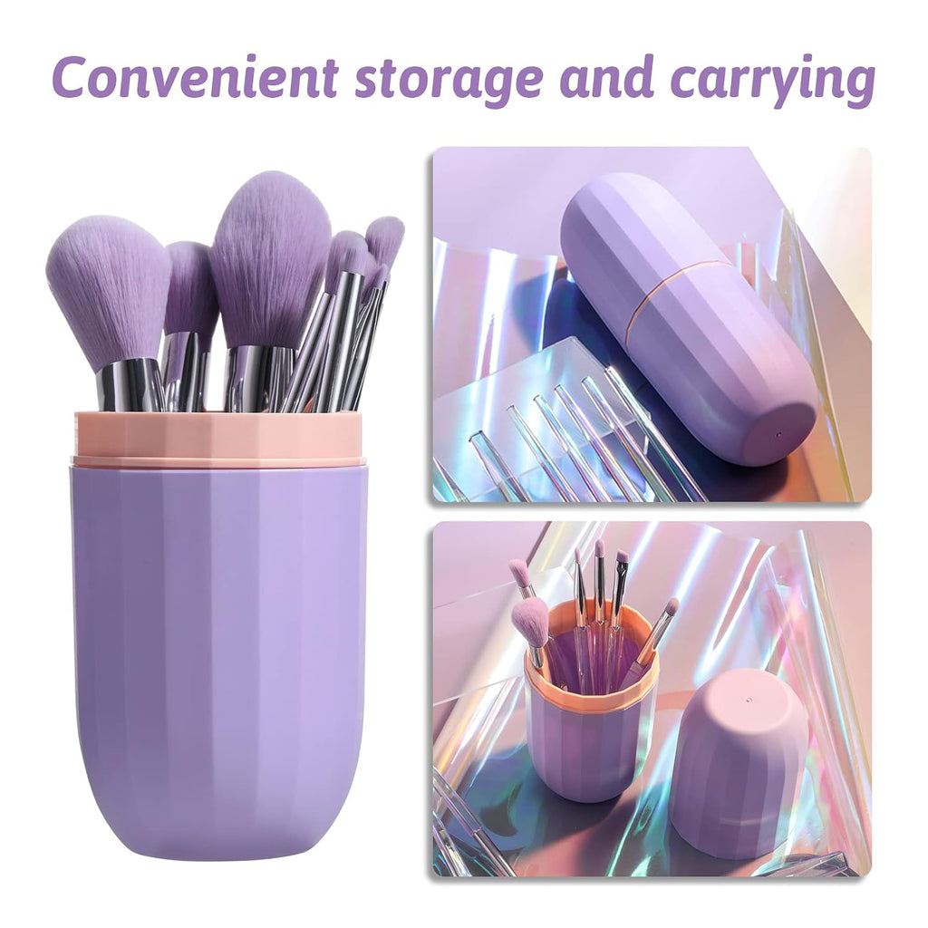 Makeup Brushes 10 Pcs Premium Synthetic Bristles Crystal Handle Kit,Kabuki Foundation Blending Face Powder Blush Concealers Eye Shadow Brush, Professional Brushes Set with Box (Crystal Handle)