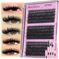 Lash Clusters Kit Wispy Lash Extension Kit Spiky Eyelash Extension Kit Eyelash Clusters DIY Individual Lashes Kit Soft Cluster Eyelash Extensions(Wispy Spikes Kit)