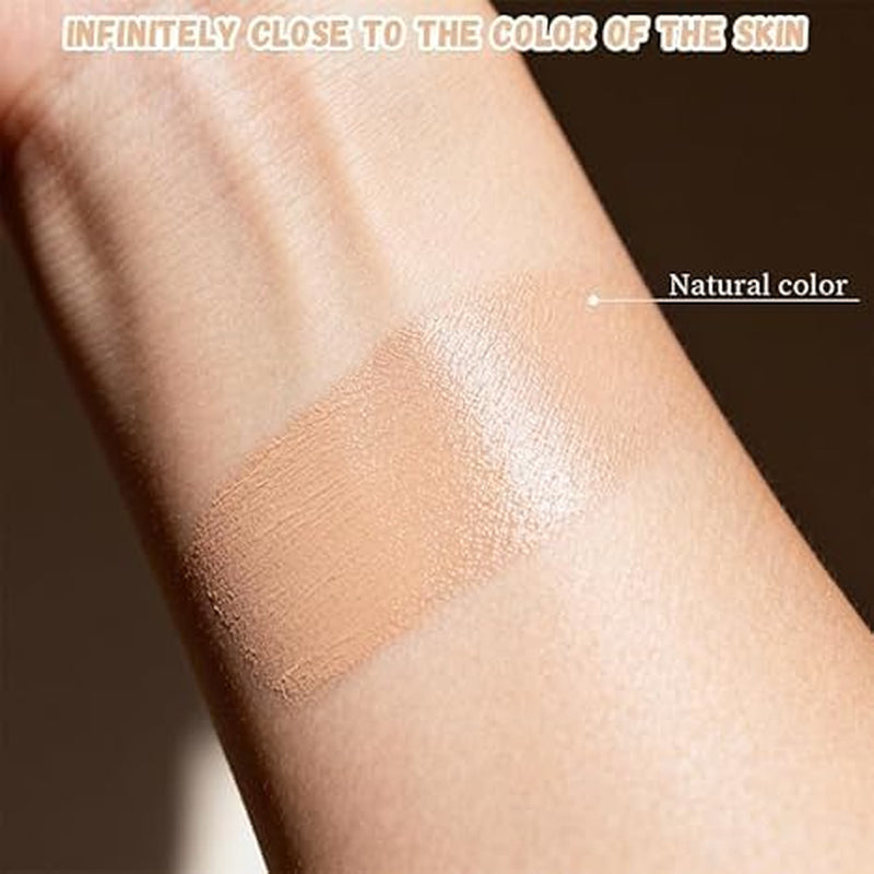 Hush Natural Glow Foundation for Mature Skin, 2026 Mushroom Head Air Cushion CC Cream, Full Coverage Long-Lasting BB Cream for Older Women, Natural Radiant Glow for Light/Medium Warm Tone Skin