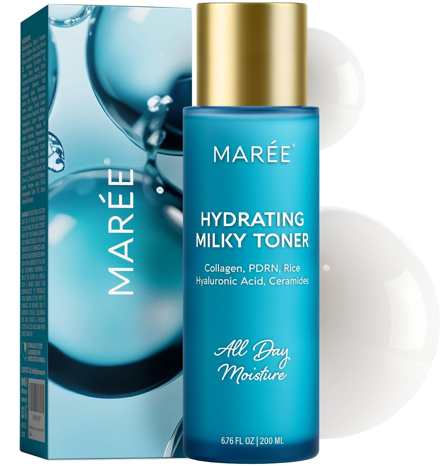 Hydrating Milky Toner for Face with Rice Ferment, Niacinamide & Collagen – Korean Milk Skin Toner Essence with PDRN, Hyaluronic Acid & Ceramides for Skin Barrier Repair, Daily AM & PM Skincare