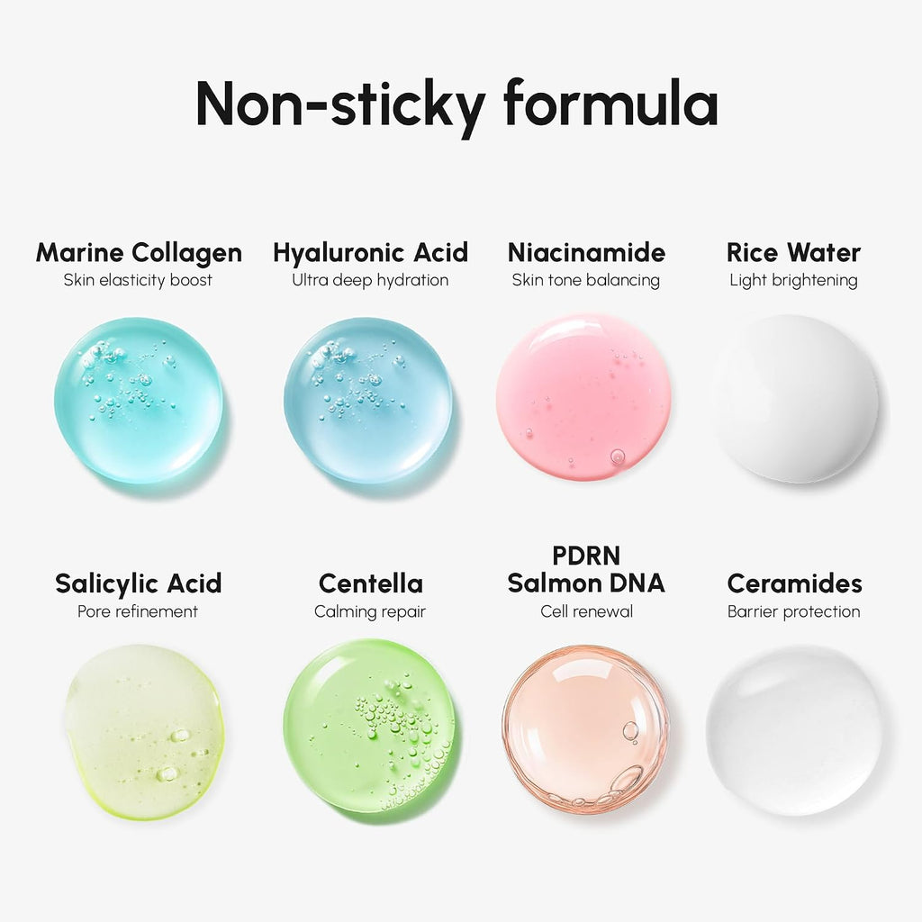 Hydrating Milky Toner for Face with Rice Ferment, Niacinamide & Collagen – Korean Milk Skin Toner Essence with PDRN, Hyaluronic Acid & Ceramides for Skin Barrier Repair, Daily AM & PM Skincare