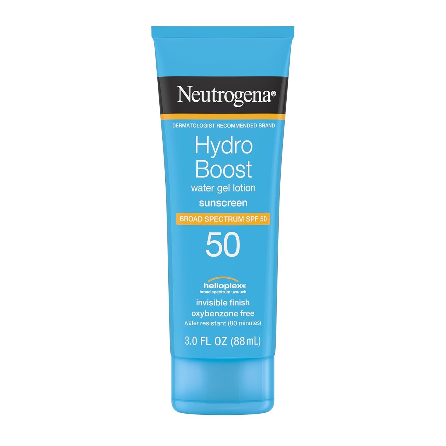 Neutrogena Hydro Boost Water Gel Sunscreen SPF 50, 3 Fl Oz | Face & Body Sunscreen Lotion, Hydrating, Water-Resistant, Non-Greasy, Broad Spectrum, Lightweight Moisturizer
