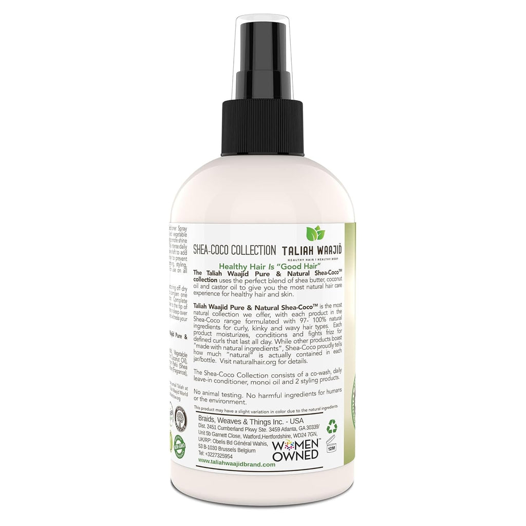 Taliah Waajid Shea-Coco Daily Leave-In Conditioner – 8Oz – Moisturizing Detangler for Natural Curly, Kinky & Wavy Hair – Lightweight Hydration with Shea Butter & Coconut.